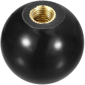 uxcell Threaded Ball Knobs, M5 Female Thread Thermoset Ball Knob 20mm Dia Round Operation Ball Handles with Copper Insert for Machine Lever Handle, Black