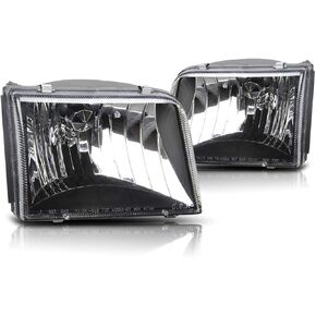 PM PERFORMOTOR PMHL-FRAN-9397-OH-C Chrome Housing Factory Style Headlights Replacement Compatible with 93-97 Ranger