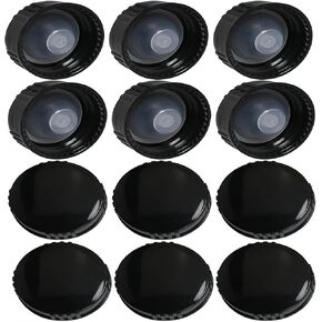 12pcs Phenolic Resin Cover 28mm Black Poly Seal Screw Caps, Plastic Lids Amber Boston Round Glass Beer Bottles Poly Cone Cap, Brewing Wine Jug Cap for Daily Chemicals, Food, Cosmetics Bottles