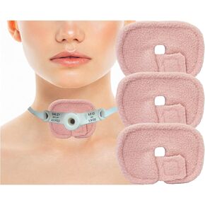 3PCS Trach Pads, Reusable Trach Tube Covers, Tracheostomy Dressing Pads Tracheostomy Tube Holder Pad, Tracheostomy Trach Tube Supplies, Trach Pads for Adaptive Surgical Tracheostomy Pad (Rice-White)