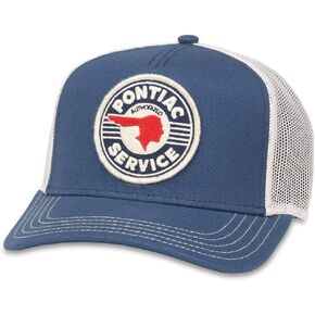 AMERICAN NEEDLE Pontiac Talladega Adjustable Snapback Baseball Hat, Black (24003A-PONTIAC-BLK)