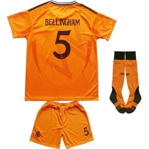 Madrid Bellingham #5 2024/2025 Away Kids Soccer Jersey/Shorts/Socks Gift Set Youth Sizes