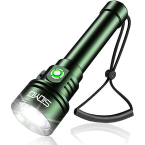 Dive Light Scuba Diving Flashlight, 3000 Lumen Rechargeable Dive Light with Four Modes, 200M Waterproof Underwater Dive Torch with Battery for Diving