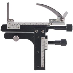 Microscope Moveable Stage,Attachable Caliper Vernier with Scale Microscope Attachable Mechanical Stage X-Y High-Precision Vernier Biological