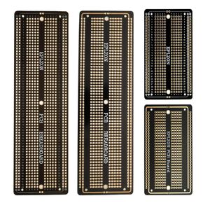 EPLOZN 2PCS 6.8"x2.05" & 2PCS 3.5"x2.05" Breadboard Kit Solderable Breadboards for Electronics Projects Compatible for DIY Soldering Circuits Projects Prototype Board,Green