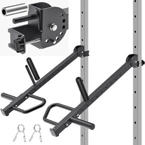 SELEWARE Adjustable Lever Arms Jammer Arms for 2'' x 2'' Power Racks with 5/8" or 1" Holes, Heavy Duty Versatile Lever Arm Attachment for Gym Rows, Pushes, Deadlifts, Belt Squats, Curls and More