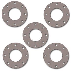 Sterling Seal CFF7540.5IN.125.150X5 7540 Vegetable Fiber Full Face Gasket, 5" Pipe Size, 1/8" Thick, Pressure Class 150#, 5.56" ID (Pack of 5)