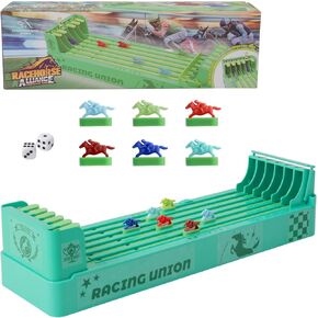 Derby Horse Racing Game, Electric Horse Race Board Game with 6-Horse and 2 Dices, Mini Tabletop Horse Race Games, Horseopoly Board Game for Adults Friends Family Parties, Gifts for Family and Friends