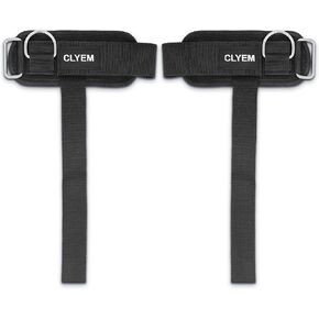 Weightlifting Straps with D Ring, Premium Wrist Straps for Deadlifting, Bodybuilding, Powerlifting, Wrist Cuffs with D Ring for Cable Machine Workout, Durable Weight Lifting Straps for Gym