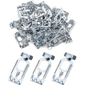 QWORK Teardrop Pallet Rack Safety Clip, 100 Pcs Universal Pallet Racking Beam Safety Clips Connector Cross Beam Locker