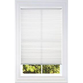 BlindsAvenue Cellular Honeycomb Cordless Shade, 9/16" Single Cell, Light Filtering, (White, 26.5" W x 48" H)