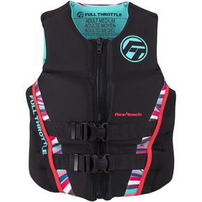 Full Throttle Women's Rapid Dry Flex Back Life Jacket, X-Small, Pink