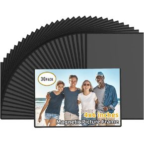 20 Pack Magnetic Picture Frames for Refrigerator 4x6 Inch, Magnetic Photo Frames Reusable, Magnetic Frame Refrigerator Magnets For Pictures Locker Wall Cabinet