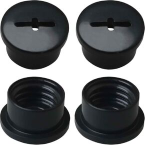 4PCS Helmet Fixing Screw Cap Football Helmet Airbag Valve Screw Rugby Helmet Accessories Threaded Valve Fixing Cap Helmet Air Cushion Screw Cap M10 Nut Black