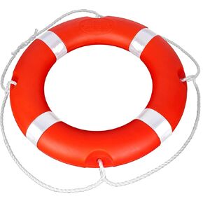 23" and 28" Life Ring Boat Safety Throw Ring, Life Ring for Boating Safety, Boat Throw Rings with Reflective Strip, Throw Rings for Boat,Throw Ring with Grab Lines (2 Color)