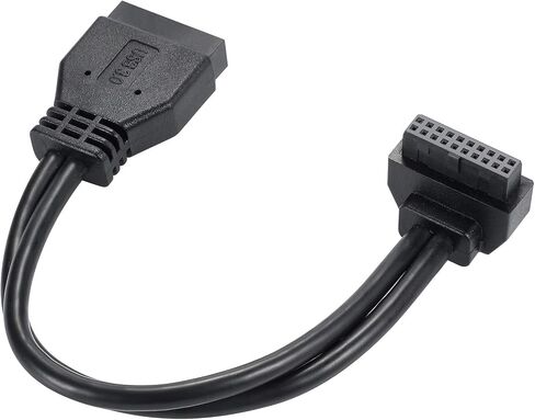 كابل تمديد USB SATA الجانب الأمامي 19 دبوس ذكر إلى أنثى كابل تمديد USB 3.0 اتصال عالي السرعة للوحة الأم (موصل مواجه للخارج) in Kuwait