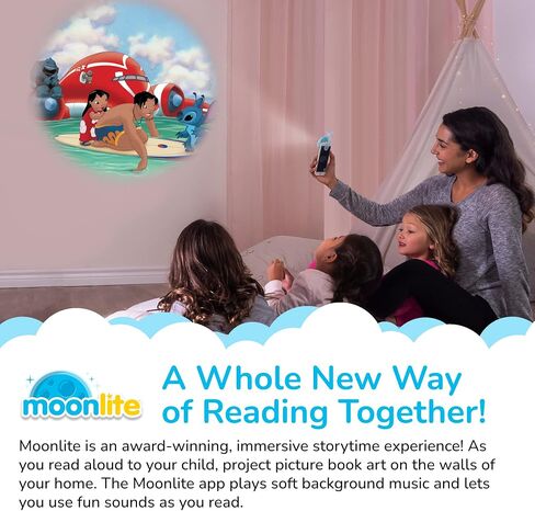 Moonlite Storytime بكرات القصص المصورة، مجموعة 3 قصص، إريك كارل اليرقة الجائعة جدًا، الدب البني، تشيكا تشيكا بوم بوم، قصص رقمية لجهاز العرض، هدايا التعلم المبكر للأطفال بعمر 12 شهرًا فما فوق in Kuwait