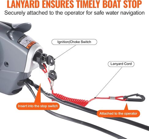 VEVOR Boat Throttle Control, 5006180 Side-Mounted Outboard Remote Control Box for Evinrude Johnson, Marine Throttle Control Box with Power Trim Switch and Lanyard in Saudi Arabia