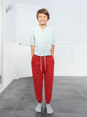 Resinta 5 Pack Toddler Boys Sweatpants Athletic Pull-On Pants with Drawstring and Pockets Boys Active Cotton Jogger Pants in Kuwait