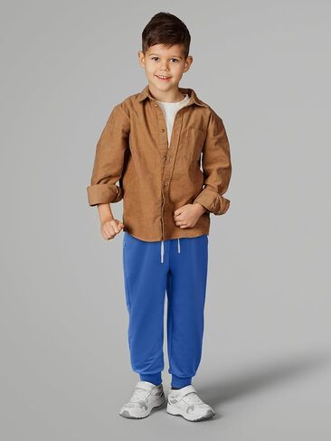 Resinta 5 Pack Toddler Boys Sweatpants Athletic Pull-On Pants with Drawstring and Pockets Boys Active Cotton Jogger Pants in Kuwait