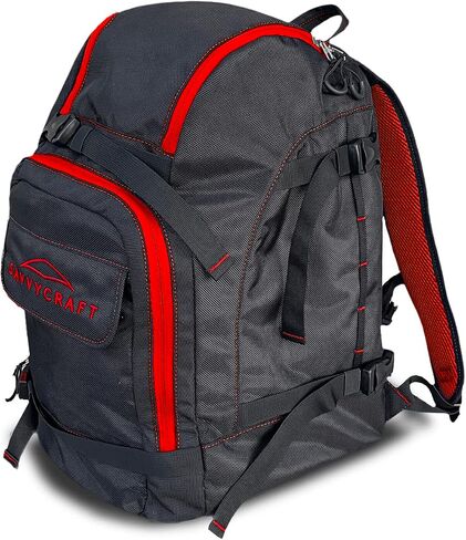 Savvycraft Ski Boot Bag Snowboard Boot Bag, 50L Ski Backpack for Ski and Snowboard Boots, Helmets, Gloves, and Accessories, Lightweight, Durable, Convenient, Red in Kuwait