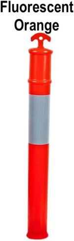 CJ Safety 44" Orange PE Delineator Post Cone, 44" Height Post, 10 lbs Recycled Rubber Base, 10" Reflective Band (Set of 3) in Kuwait