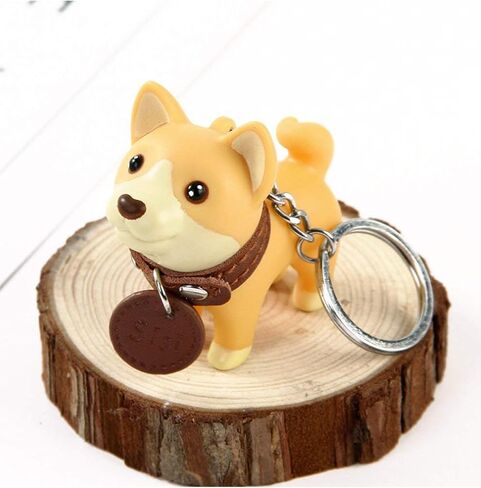 DomeStar 2 قطعة سلاسل مفاتيح كلب لطيف، سلسلة مفاتيح Shiba Inu كيرينغ للأولاد والبنات والأطفال والبالغين حلقة مفاتيح رائعة للغاية للكلاب in Saudi Arabia
