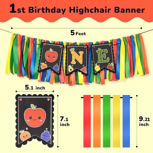 1st Birthday Highchair Banner Girl Floral and Butterfly Banner FairyFirst Birthday Party Decoration One Birthday Banner for Girls Sweet One Banner Photo Props Decor (Pink) in Saudi Arabia