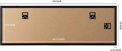 eletecpro Black 10x30 Poster Frame with 4 Detachable Strips Lightweight and Panoramic Picture Frame Displayed Horizontally and Vertically for Wall Mounting Gallery Decor in Saudi Arabia