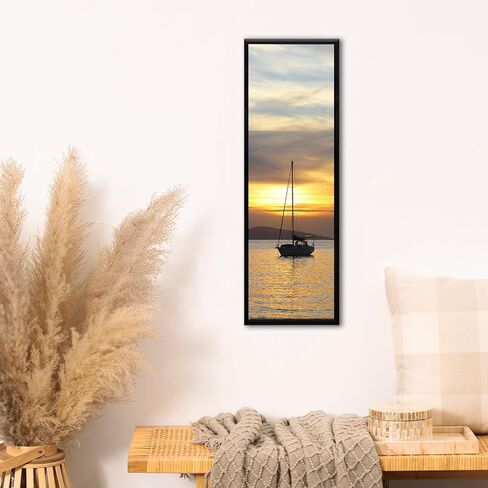 eletecpro Black 10x30 Poster Frame with 4 Detachable Strips Lightweight and Panoramic Picture Frame Displayed Horizontally and Vertically for Wall Mounting Gallery Decor in Saudi Arabia