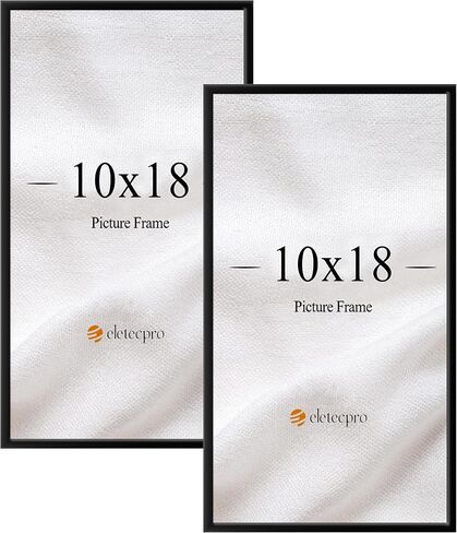 eletecpro 10x18 Poster Frame Black and Lightweight Picture frame with 4 Detachable Strips Wall Decoration to Hang Horizontally and Vertically for Art Movie Poster, 2 Pack in Saudi Arabia