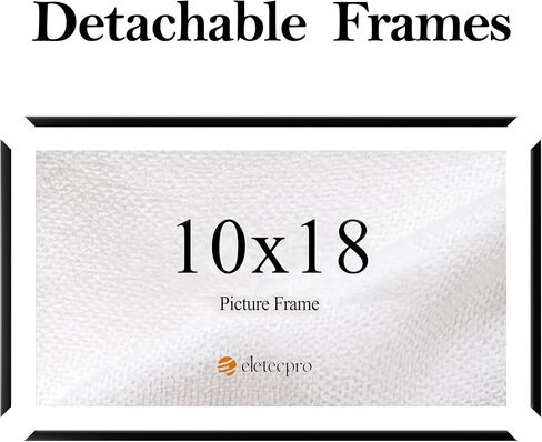 eletecpro 10x18 Poster Frame Black and Lightweight Picture frame with 4 Detachable Strips Wall Decoration to Hang Horizontally and Vertically for Art Movie Poster, 2 Pack in Saudi Arabia