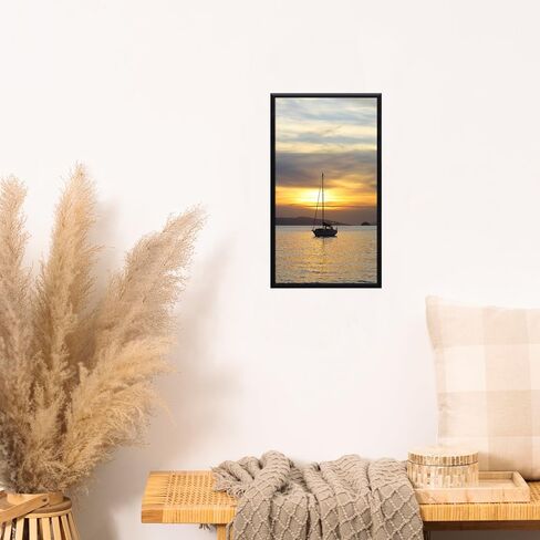 eletecpro 10x18 Poster Frame Black and Lightweight Picture frame with 4 Detachable Strips Wall Decoration to Hang Horizontally and Vertically for Art Movie Poster, 2 Pack in Saudi Arabia