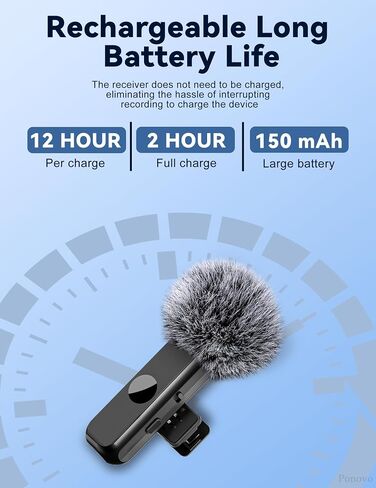 ميكروفون Lavalier لهاتف USB C Android، ميكروفون لاسلكي على شكل طية صدر السترة لتسجيل الفيديو على YouTube Vlog Tiktok Livestream in Saudi Arabia