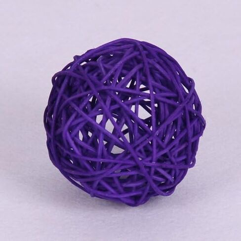 20pcs Wicker Rattan Decorative Balls Table Wedding Party Christmas Season Home Decoration (Black, Diameter 1.2 Inch) in Saudi Arabia