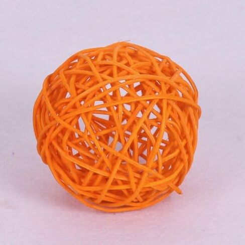 20pcs Wicker Rattan Decorative Balls Table Wedding Party Christmas Season Home Decoration (Black, Diameter 1.2 Inch) in Saudi Arabia