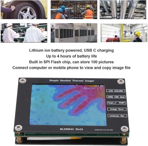 كاميرا تصوير حراري رقمية، كاميرا تصوير حراري بدقة 320 × 240 تعرض درجة الحرارة للاستخدام الصناعي in Kuwait