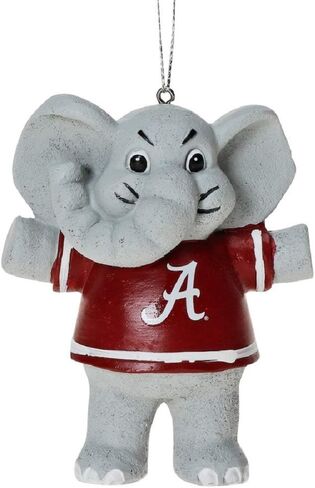 FOCO NCAA Alabama Crimson Tide 5" Resin Mascot Hanging Tree Holiday Ornamet5" Resin Mascot Hanging Tree Holiday Ornamet, Team Color, One Size in Saudi Arabia