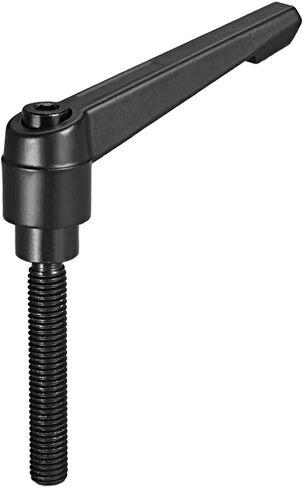 uxcell M5 x 25mm Handle Adjustable Clamping Lever Thread Push Button Ratchet Male Threaded Stud Knobs Rotating Screw Handles Bolts with Locking Lever Black in Saudi Arabia