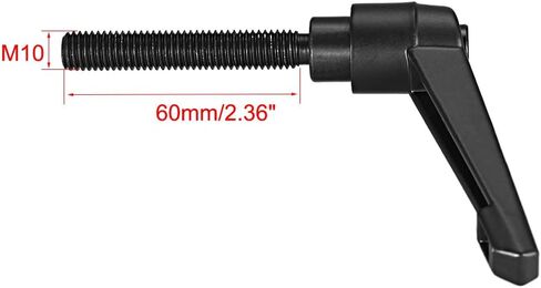 uxcell M5 x 25mm Handle Adjustable Clamping Lever Thread Push Button Ratchet Male Threaded Stud Knobs Rotating Screw Handles Bolts with Locking Lever Black in Saudi Arabia
