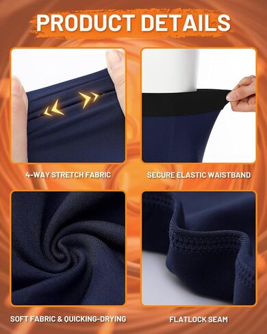 Blueleaf Boys Thermal Compression Pants - Youth Fleece Lined Athletic Leggings Kids Base Layer Tights Cold Weather Gear in Saudi Arabia