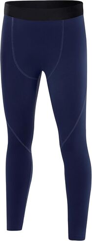 Blueleaf Boys Thermal Compression Pants - Youth Fleece Lined Athletic Leggings Kids Base Layer Tights Cold Weather Gear in Saudi Arabia
