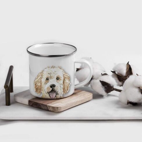 Andaz Press 11oz. Stainless Steel Dog Campfire Coffee Mug Gift, Boston Terrier Up Close, 1-Pack, Pet Animal Camp Camping Enamel Cup Modern Birthday Gift Ideas for Him Her Family in Saudi Arabia