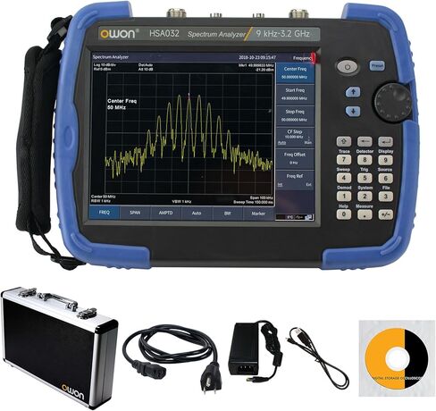OWON HSA032-TG Handheld Spectrum Analyzer with Tracking Generator,Frequency Range 9 kHz to 3.2 GHz, EMI Pre-Compliance Test Kit with 8 inches IPS LCD Touchscreen Display in Kuwait
