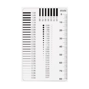 HARFINGTON 5pcs High Precision SEC Size Estimation Chart 80mm Covered Transparency Flaw Detection Film Ruler for Diameter and Line Width Defects Measuring