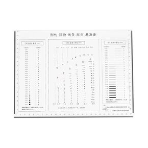 HARFINGTON High Precision SEC Size Estimation Chart 27x18cm Covered Transparency Flaw Detection Film Ruler for Diameter Area and Line Width Defects Measuring