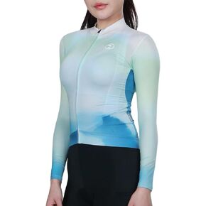 INBIKE Cycling Jersey Women Long Sleeve, Breathable Quick Dry Bike Shirt with 3 Rear Pockets, Reflective Biking Tops