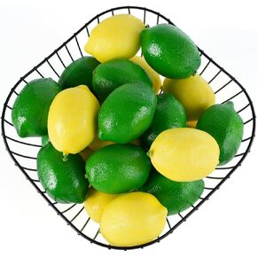 22 Pcs Fake Fruit Artificial Lemons for Home Kitchen Party Photography Props, Simulation Fruit Set, Party Chirstmas Decortion