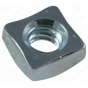 100 Square Nuts 1/4"-20 Thread Bright Zinc