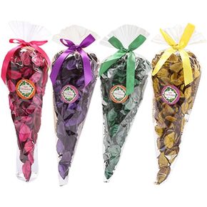 TooGet 4 Pcs Potpourri Bags, Rose Jasmine Lavender and Lemon Scented Potpourri Dried Flowers Natural Plant Fragrance Sachet for Home Fragrance Sachet Petal, Air Freshener 5.6 OZ